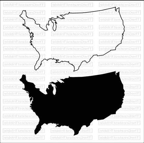 Us Map Silhouette Vector At Collection Of Us Map