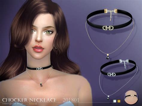 Necklace F 201801 By S Club Ll Sims 4 Jewelry