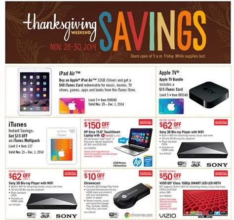 What Time Costco Opens On Black Friday 2014 - Black Friday 2014: Costco Ad Scan - BuyVia