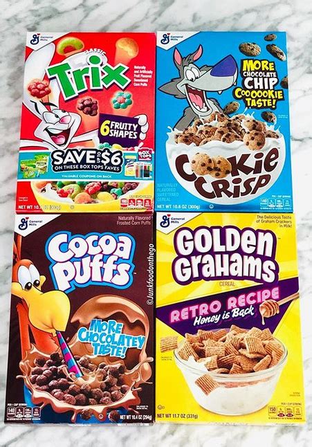 Trix Cocoa Puffs Golden Grahams And Cookie Crisp Cereals Butter Pecan
