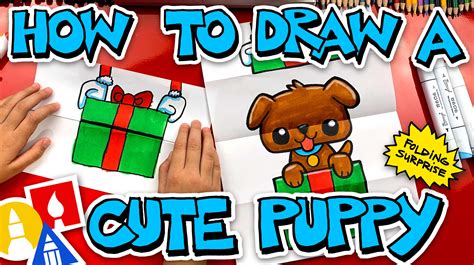 How To Draw A Puppy Folding Surprise Art For Kids Hub