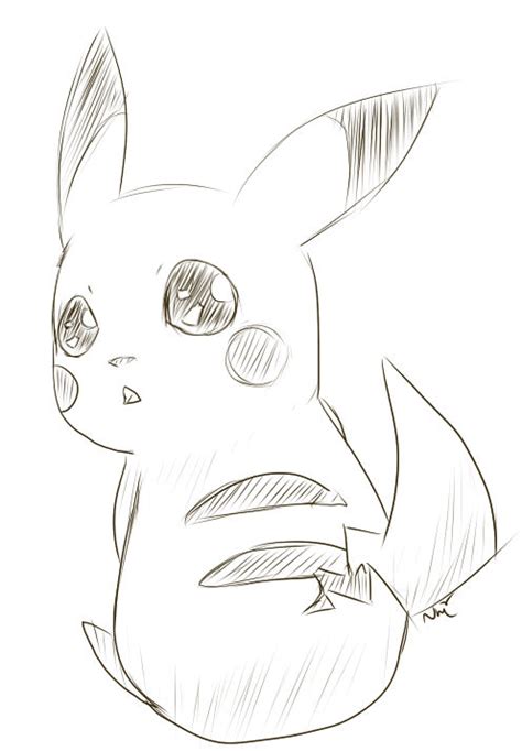 Pikachu Sketch By Snickeringdoodles On Deviantart