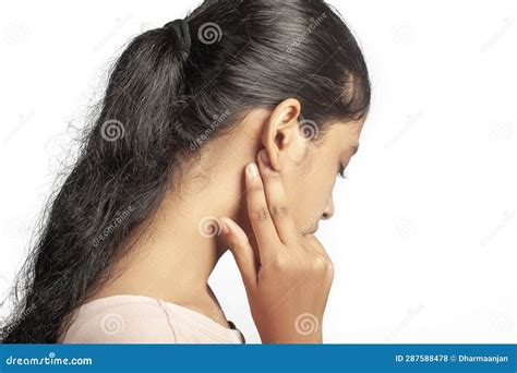Indian Girl Having Eardrum Pain Stock Photo Image Of Condition