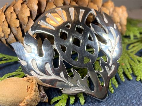 Thistle Brooch Thistle Pin Scotland Jewelry Celtic Pin Etsy