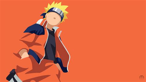 Naruto Uzumaki Kid Minimalist Design Wallpap By