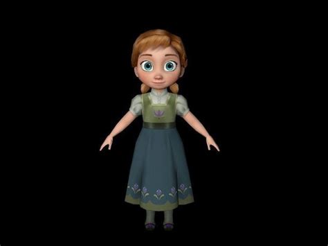 Young Girl Free Vr Ar Low Poly 3d Model Fbx