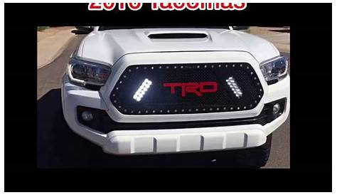 RaceMesh Trucks 2016 Toyota Tacoma LED Grille with TRD custom emblem