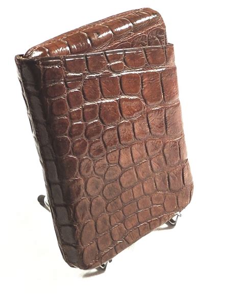 Antique Victorian Genuine Crocodile Leather Cigar Case C1880 391000