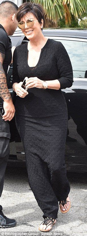 Kris Jenner Showcases Her Curvy Derriere In A Skintight Black Dress Fashion Show Dresses