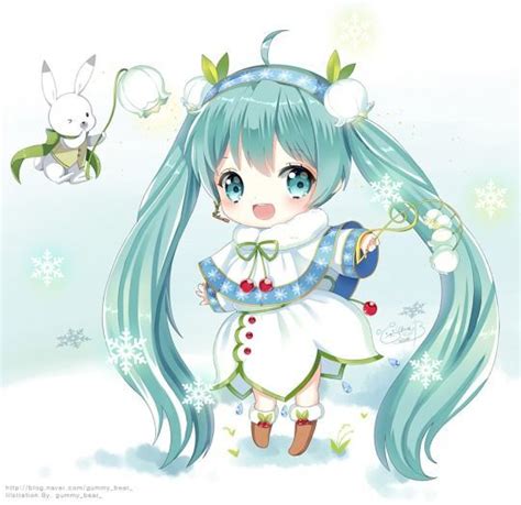 Snow Miku~ Hatsune Miku Anime Chibi Miku