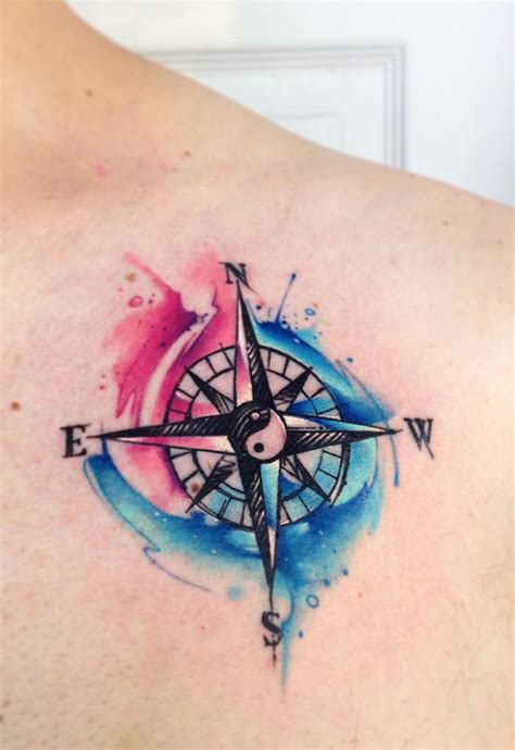 Break Up Tattoo Ideas Compass Watercolor Tattoo Watercolor Compass My Xxx Hot Girl