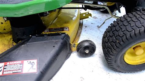 How To Reattach A Mower Deck On A John Deere Lawn Mower Youtube