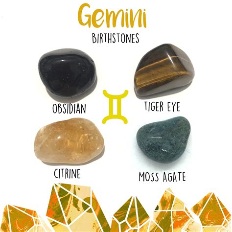 Gemini Birthstones Crystal Set Ubicaciondepersonascdmxgobmx