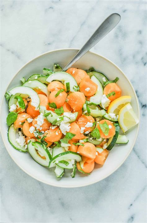 Cantaloupe Cucumber Salad Recipe This Healthy Table