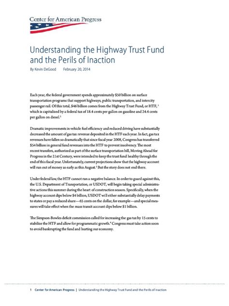 Docshare Tips Understanding The Highway Trust Fund And The Perils Of