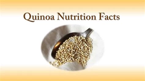 Quinoa Nutrition Facts For Health And Weight Loss Youtube