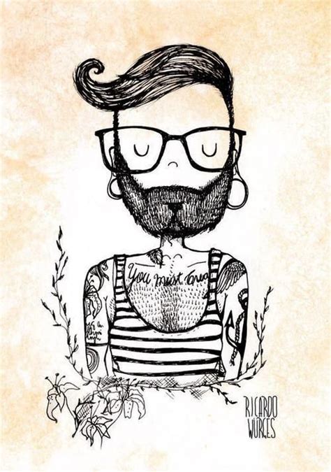 Hipster Guy Inspirações Desenhos And Artes Pinterest Hipster