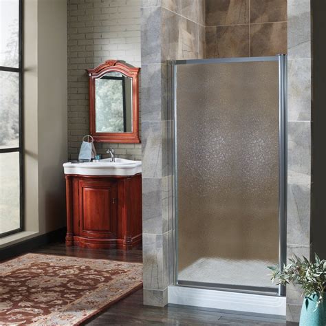 foremost tdsw2565 ob glass 27w x 65h in obscure glass shower door silver