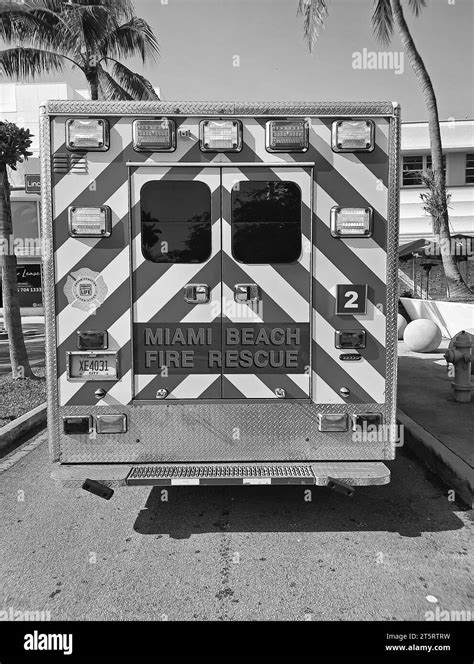 Los Angeles California Usa March 24 2021 Miami Beach Fire Rescue