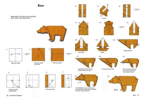 9easy Origami Bear Instructions Cruzdaagra