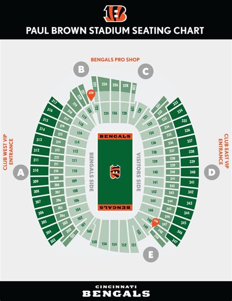 Bengals Seating Chart With Rows