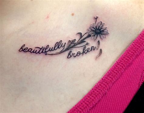 Flower Meaningful Broken Heart Tattoo