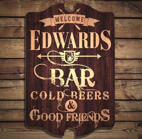 Personalized Tavern Sign Wooden Bar Welcome Wall Decor Etsy Home