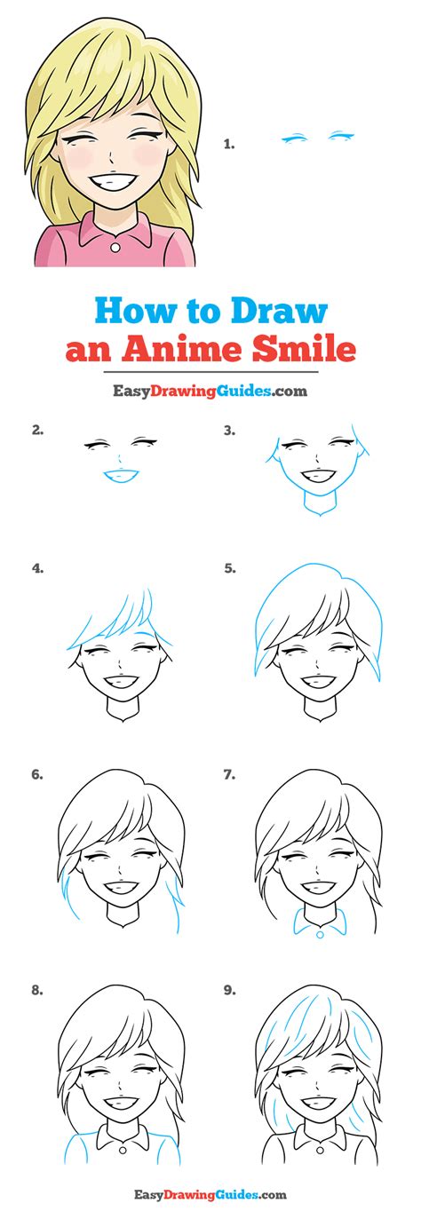Learn how to draw anime with this guide and tutorial including anime eyes, hair, girls and more. How to Draw an Anime Smile - Really Easy Drawing Tutorial