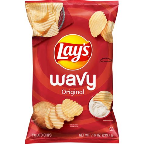 Lay`s Wavy Potato Chips Potato Houchens My Iga