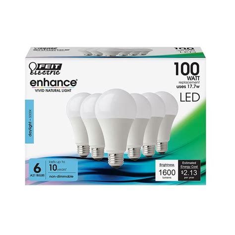 Feit Electric Enhance A21 E26 Medium Led Bulb Daylight 100 Watt