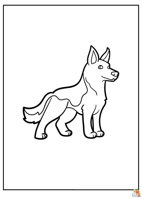 Fun And Adorable Cute German Shepherd Coloring Pages For Kids