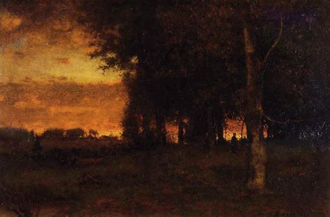 Inness George A Glowing Sunset Mutualart