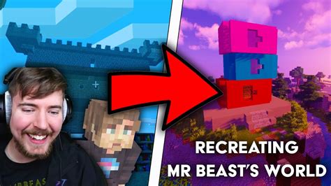 I Transformed Mr Beasts Minecraft 100 Days Hardcore World Youtube