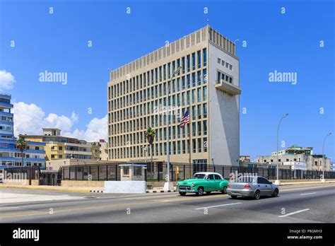 Us American Embassy In Cuba Diplomatic Representation Building Of The