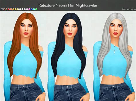Nightcrawler Naomi Hair Clayified Snootysims