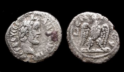 Alexandria Antoninus Pius Ar Tetradrachm Eagle Reverse Noble Roman