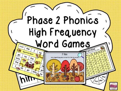Phase 2 And 3 Phonics High Frequency Word Gamesactivities Teaching