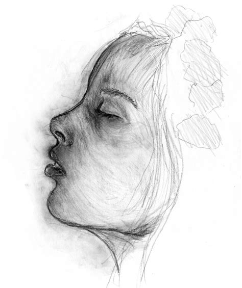 Woman Face Drawing Side View Drawing Face Side Profile Female Sketch Sideways Woman Girl Draw