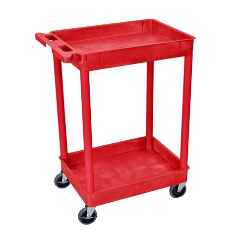 Sandusky 21 In 4 Wheel Utility Cart With Liner Red Fsc4021 The Home