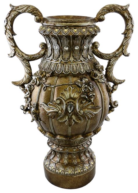 Elegant Vintage Urn Flower Decorative Vase With Handles Victorian