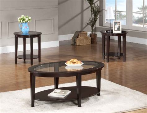 Come find the 3 piece living room sets you are looking for. Beverly Furniture Oval Modern Glass 3-Piece Coffee Table ...