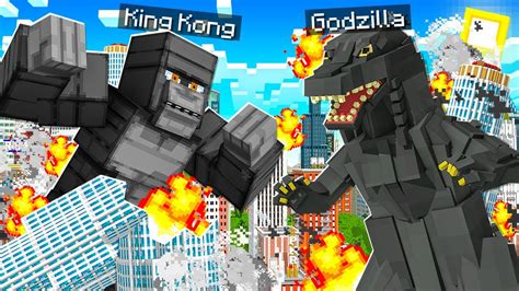 Godzilla Vs King Kong In Minecraft Youtube