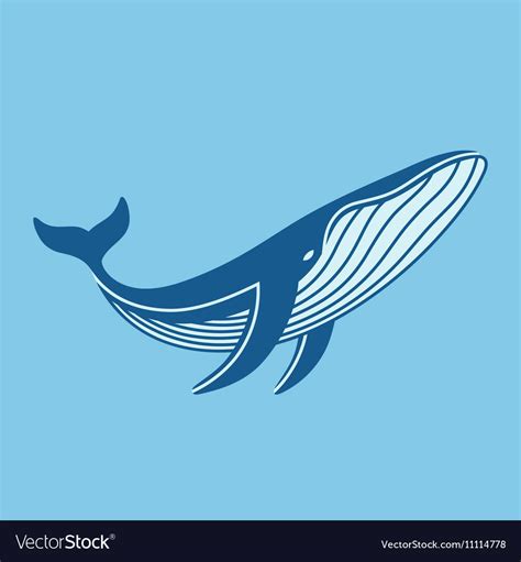 Blue Whale Icon Royalty Free Vector Image Vectorstock