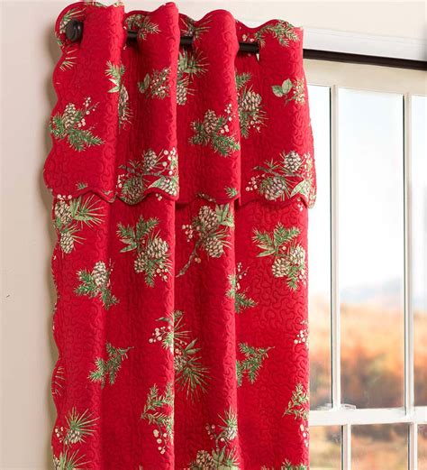 Peaceful Pine Quilted Window Curtain Panel 44 W X 63 L Plow And Hearth