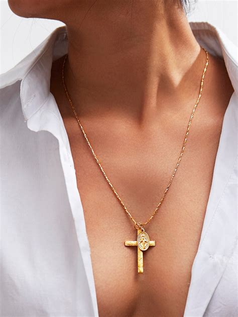 Cross Pendant Chain Necklace Emmacloth Women Fast Fashion Online
