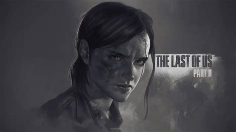 3840x2160 Ellie The Last Of Us Part 2 Monochrome Poster 4k 4k Hd 4k