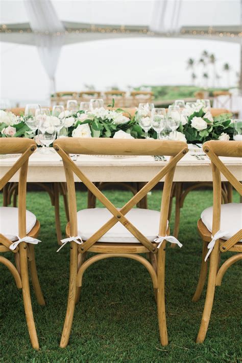Vineyard Chairs At Outdoor Reception Table