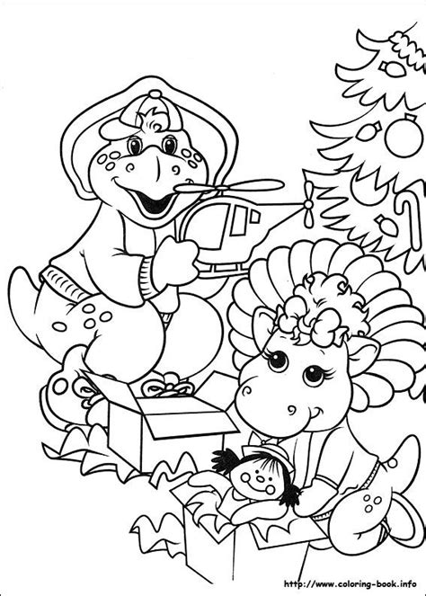 ️barney Christmas Coloring Pages Free Download