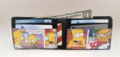 Up Cycled Inner Tube Comic Wallet Simpsons By 1alienmenace On Etsy
