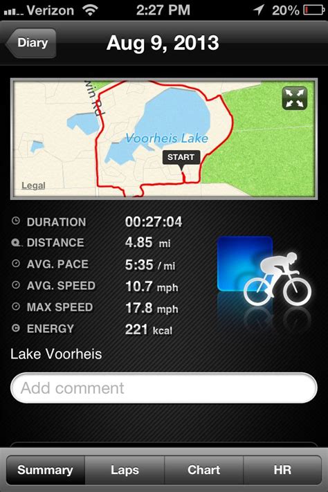 One tap bike ride tracking. Download Sports Tracker App -- Just used it for the first ...